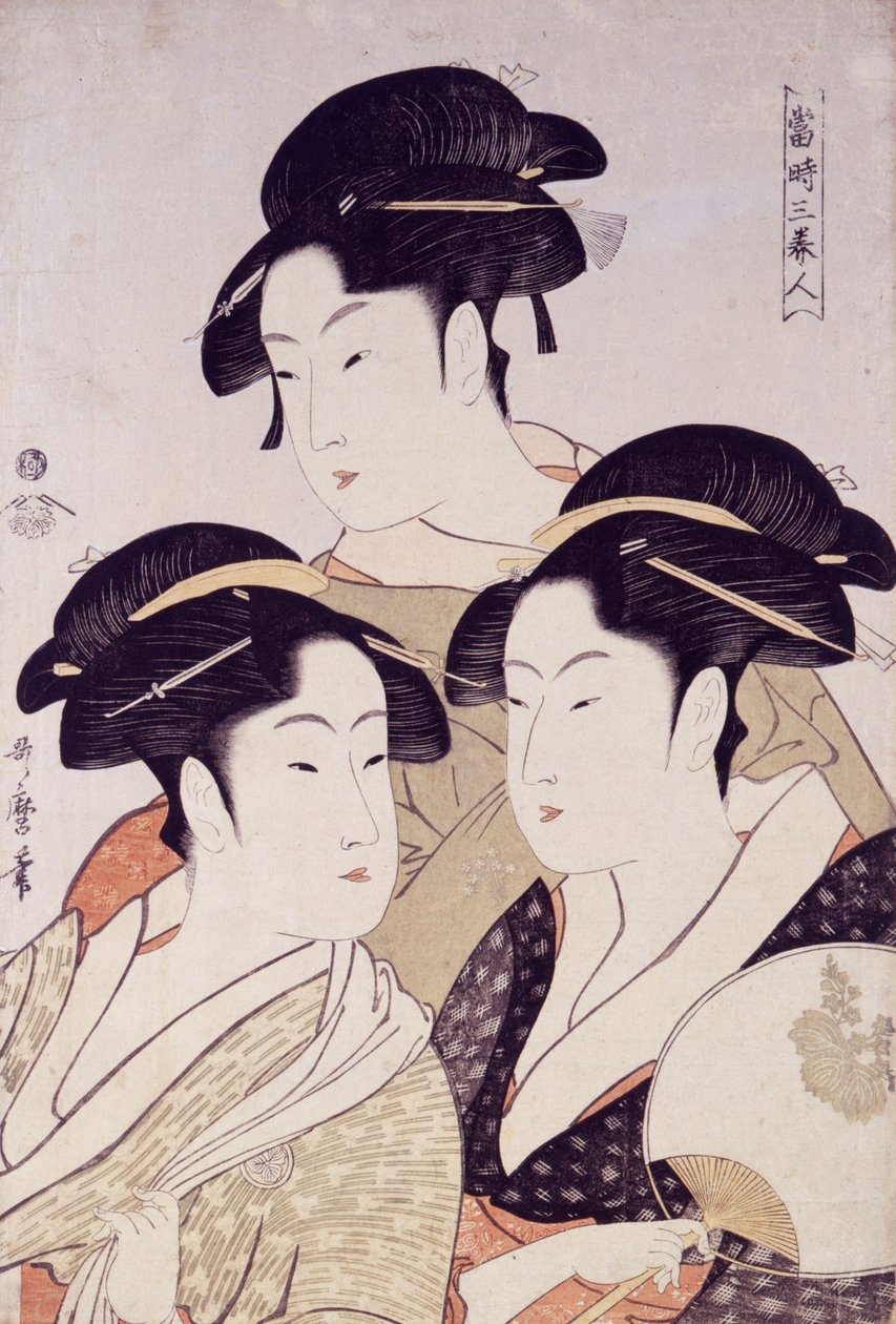 Uzavřená kráska od Kitagawa Utamaro