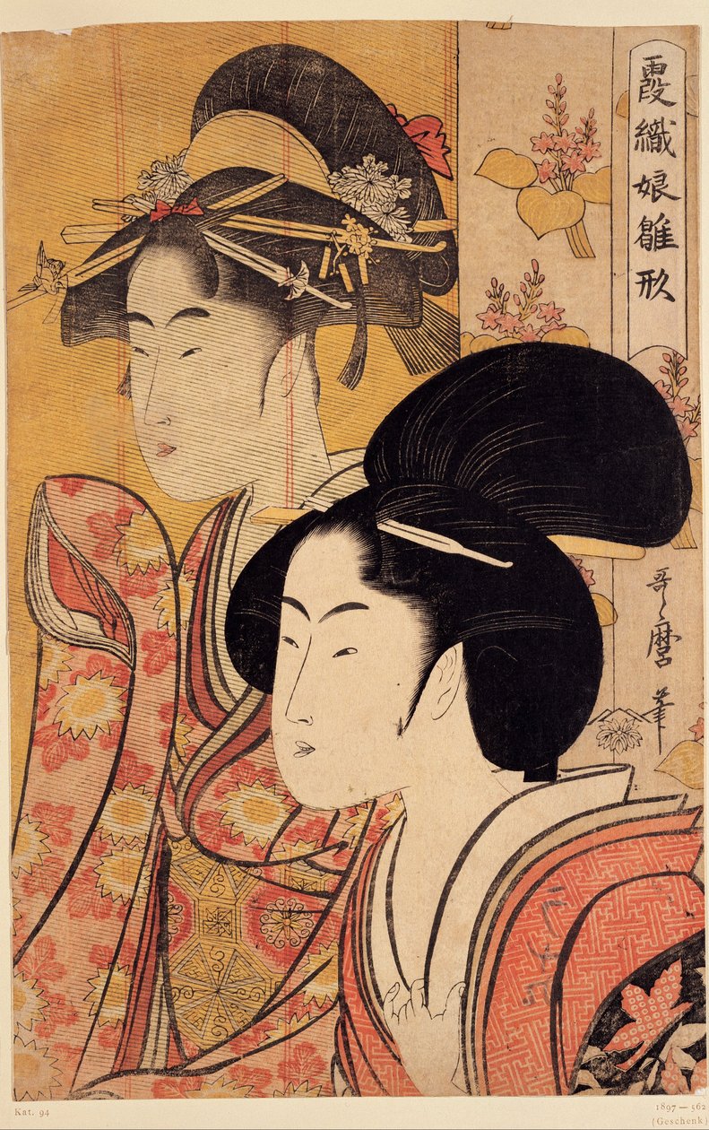 Dvě krásky s bambusem od Kitagawa Utamaro