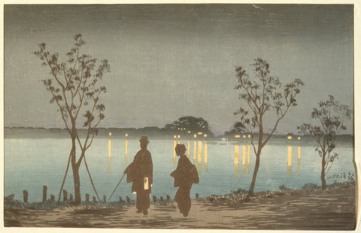 Noc na řece Sumida od Kiyochika Kobayashi