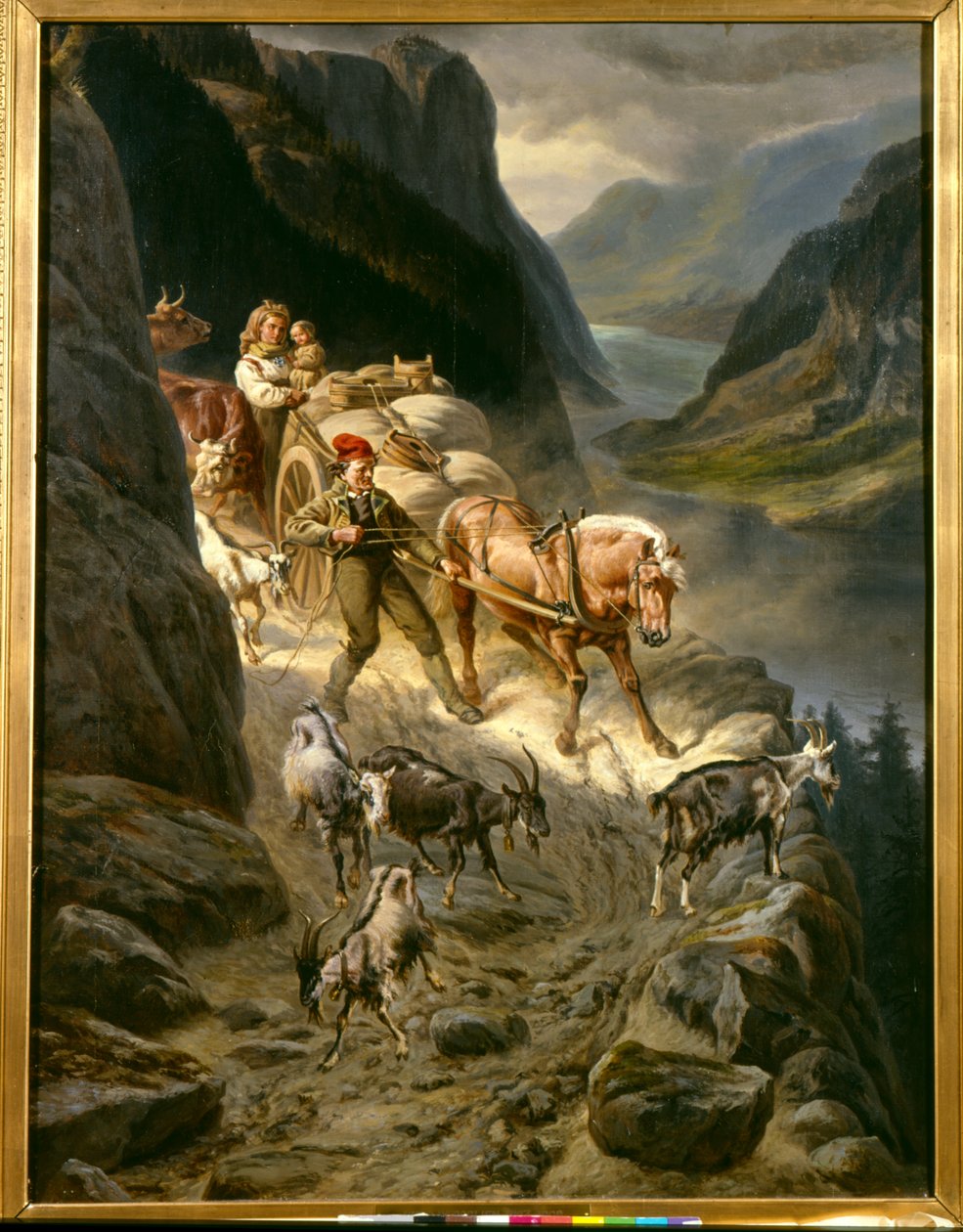Dolů z hory (olej na plátně) od Knud Bergslien
