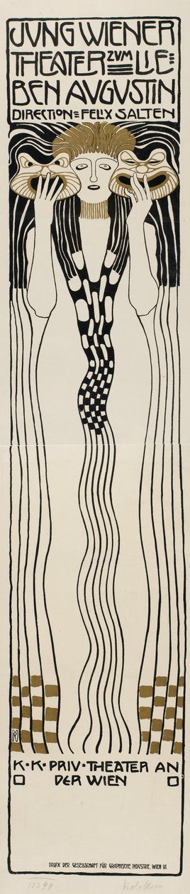 Jung-Wienerovo divadlo Zum lieben Augustin, 1901. od Koloman Moser