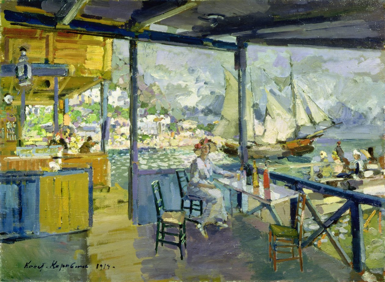 Kavárna v Gursuphu, 1914 od Konstantin Alekseevich Korovin