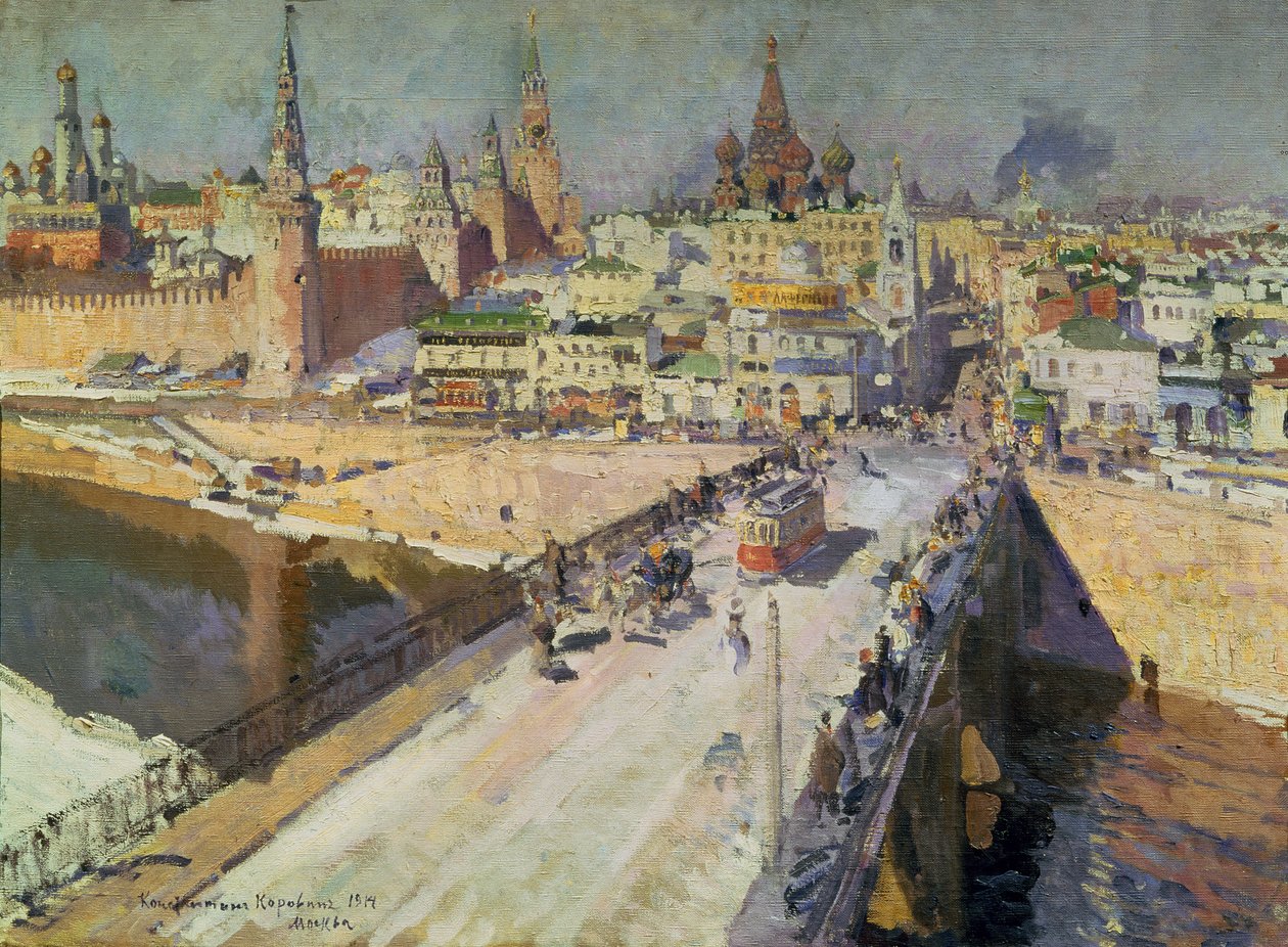 Most přes řeku Moskva, 1914 od Konstantin Alekseevich Korovin