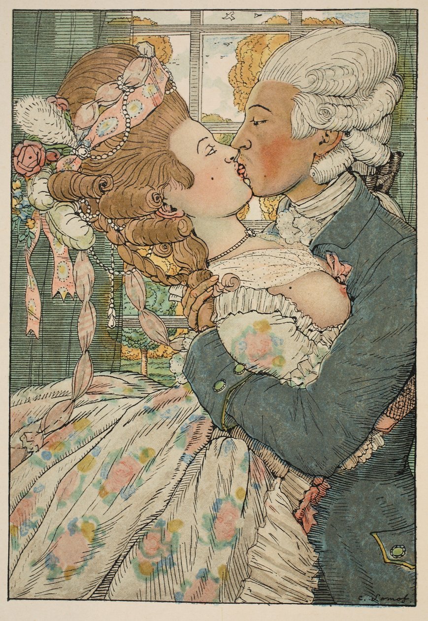 Polibek, 1918 od Konstantin Andreevic Somov