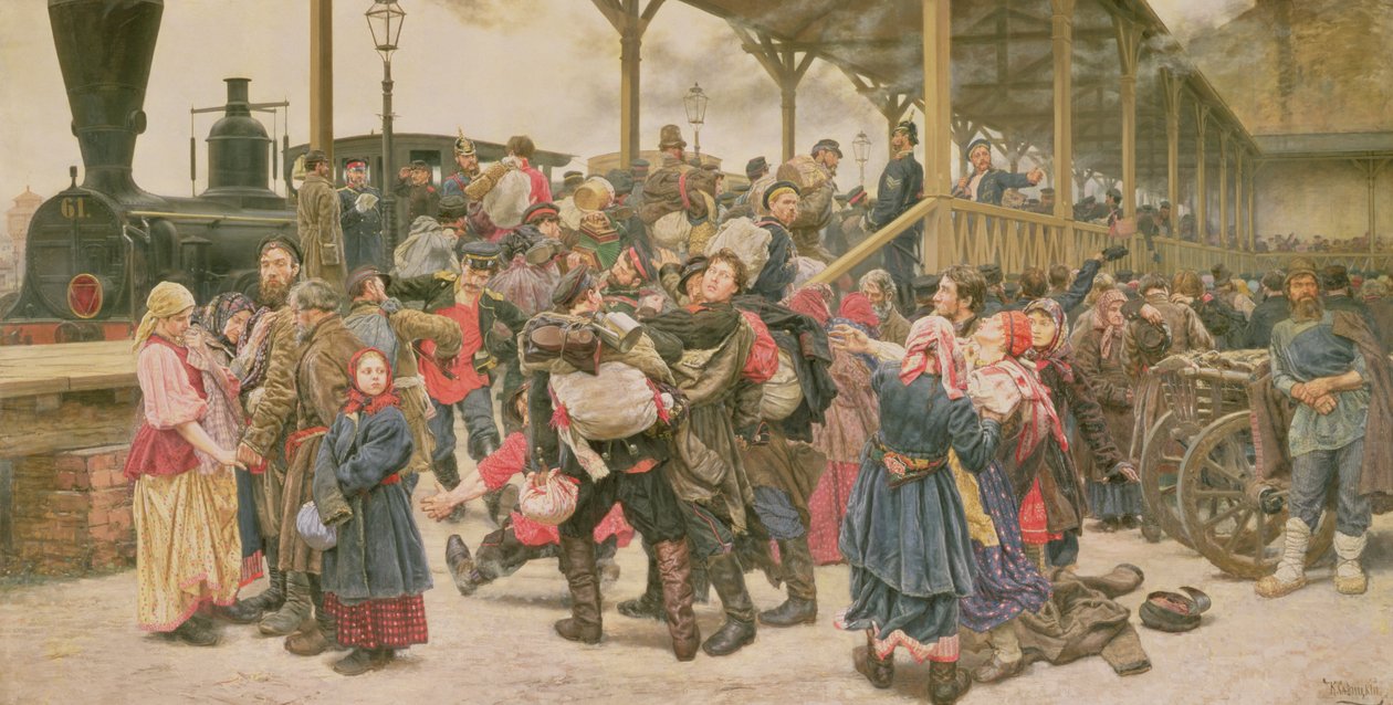 Odjezd do války, 1888 od Konstantin Apollonovich Savitsky