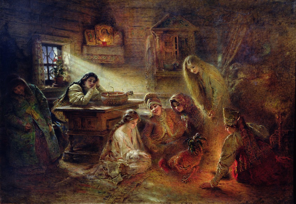Vánoční věštění od Konstantin Egorovich Makovsky