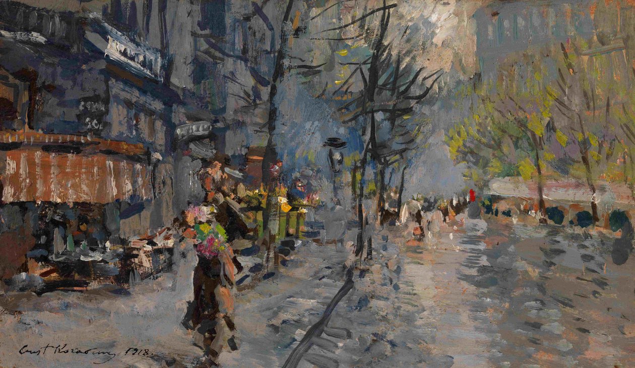 Ulice v Paříži, 1918 od Konstantin Alekseevich Korovin