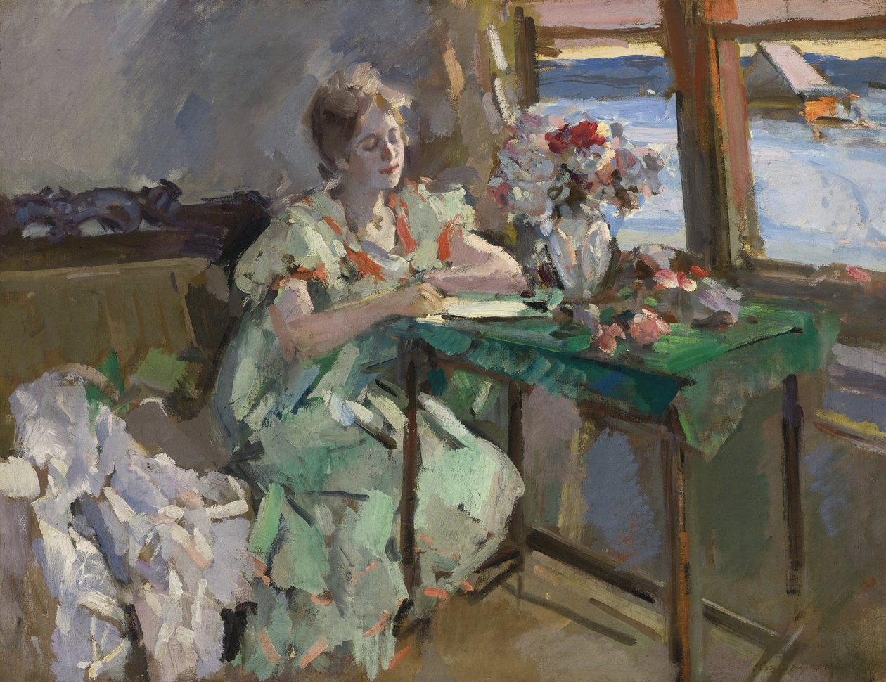 U okna, 1918 od Konstantin Alekseevich Korovin