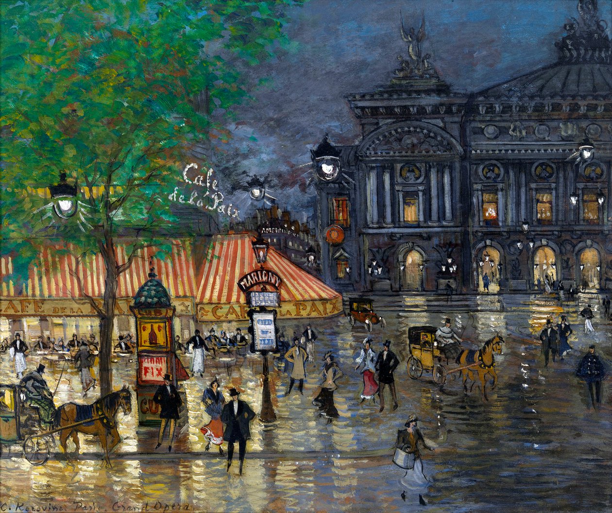 Opera Square, Paříž od Konstantin Alekseevich Korovin