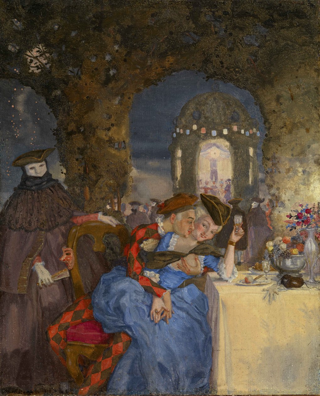 Rendezvous, c. 1918 od Konstantin Andreevic Somov