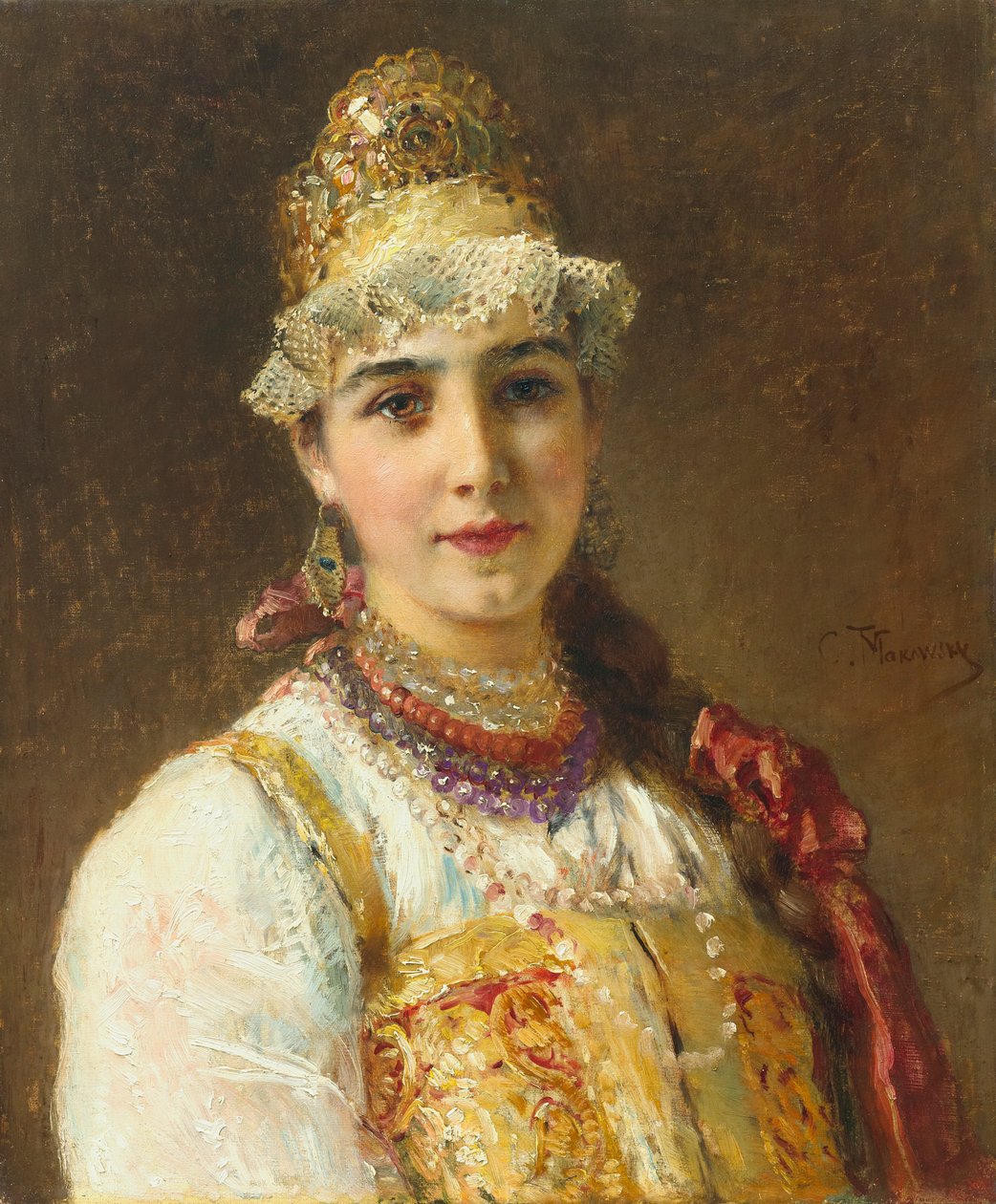 Boyarsova manželka, 80. léta 19. století od Konstantin Egorovich Makovsky