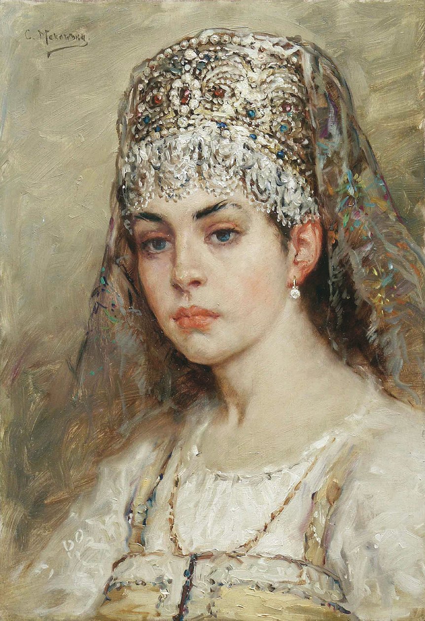 Boyarsova manželka, 80. léta 19. století od Konstantin Egorovich Makovsky