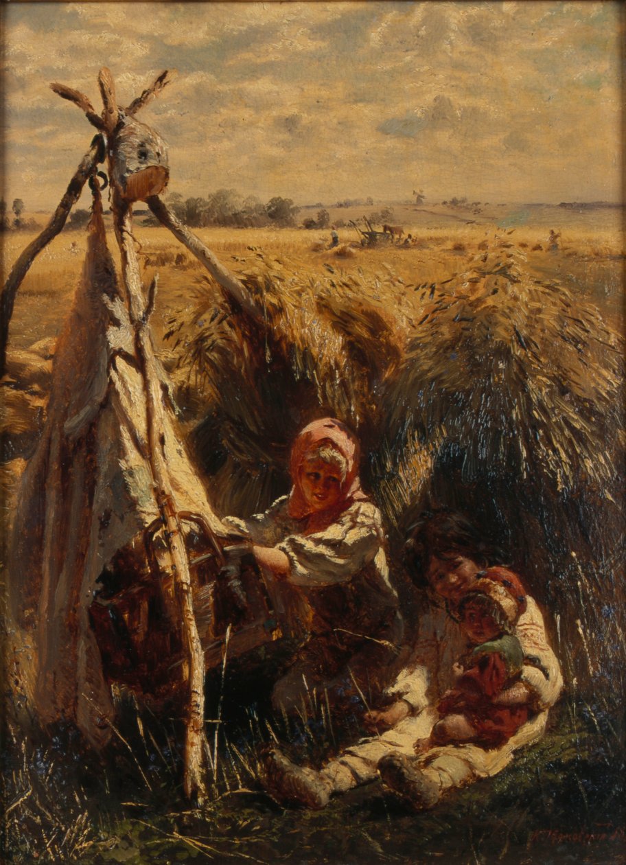 Děti na polích, 1870 od Konstantin Egorovich Makovsky