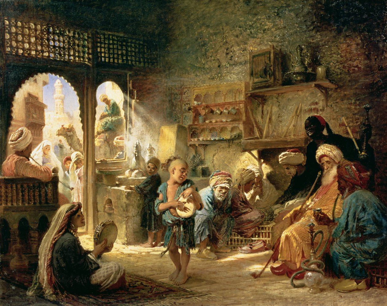 Kavárna v Káhiře, 1870 od Konstantin Egorovich Makovsky