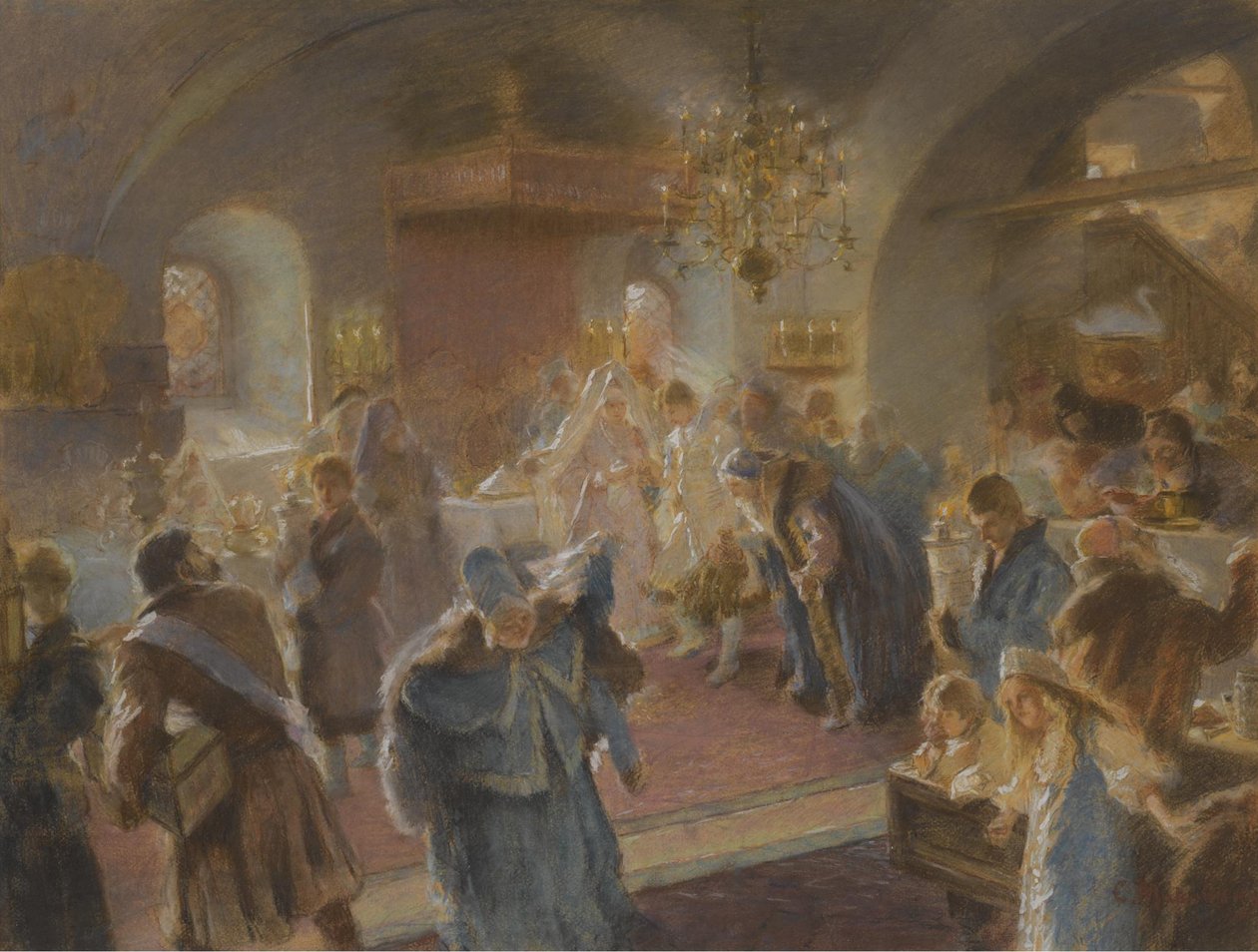 Sypání chmelové studie od Konstantin Egorovich Makovsky