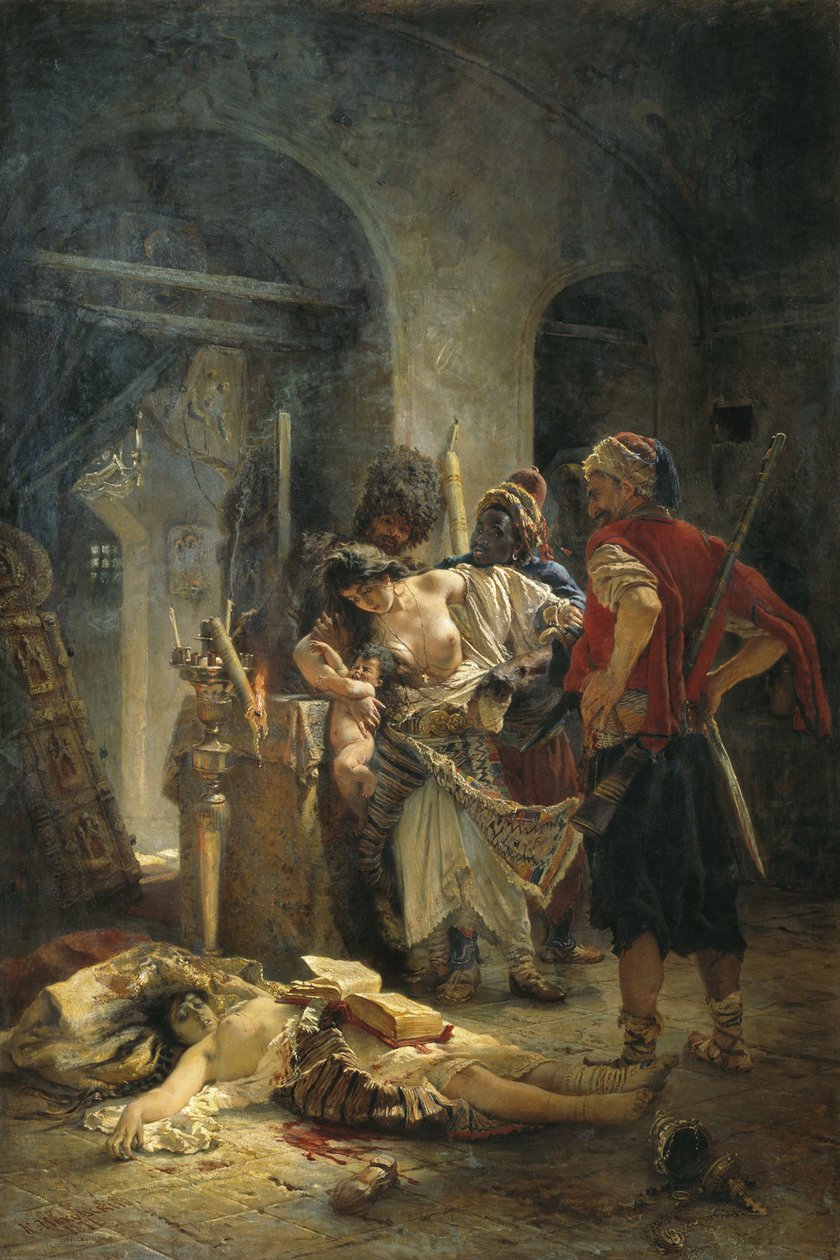 Bulharské mučednice, 1877 od Konstantin Egorovich Makovsky