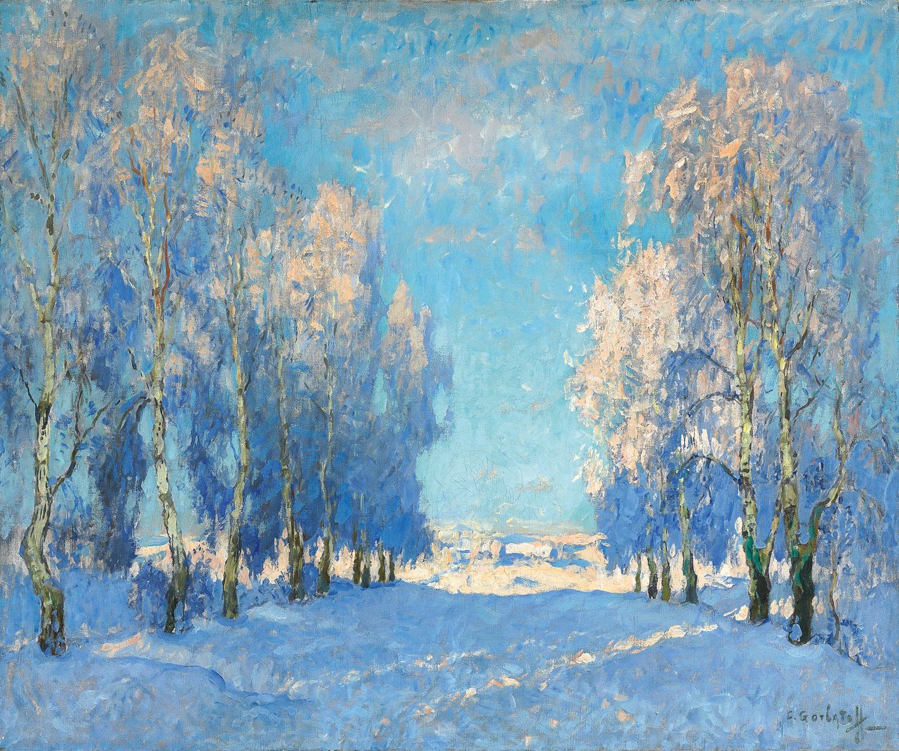 Zimní den, 1934 od Konstantin Ivanovich Gorbatov