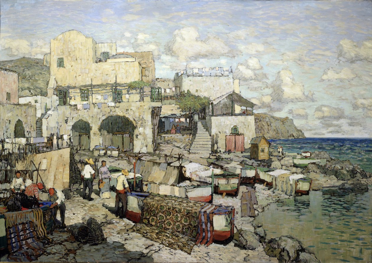 Pohled na ostrov Capri od Konstantin Ivanovich Gorbatov
