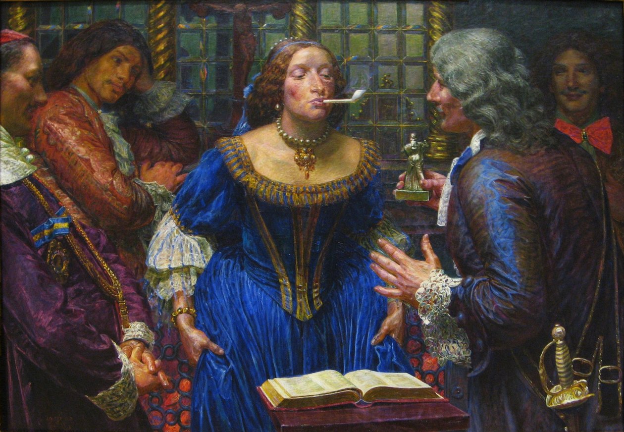 Dronning Christina a Palazzo Corsini od Kristian Zahrtmann