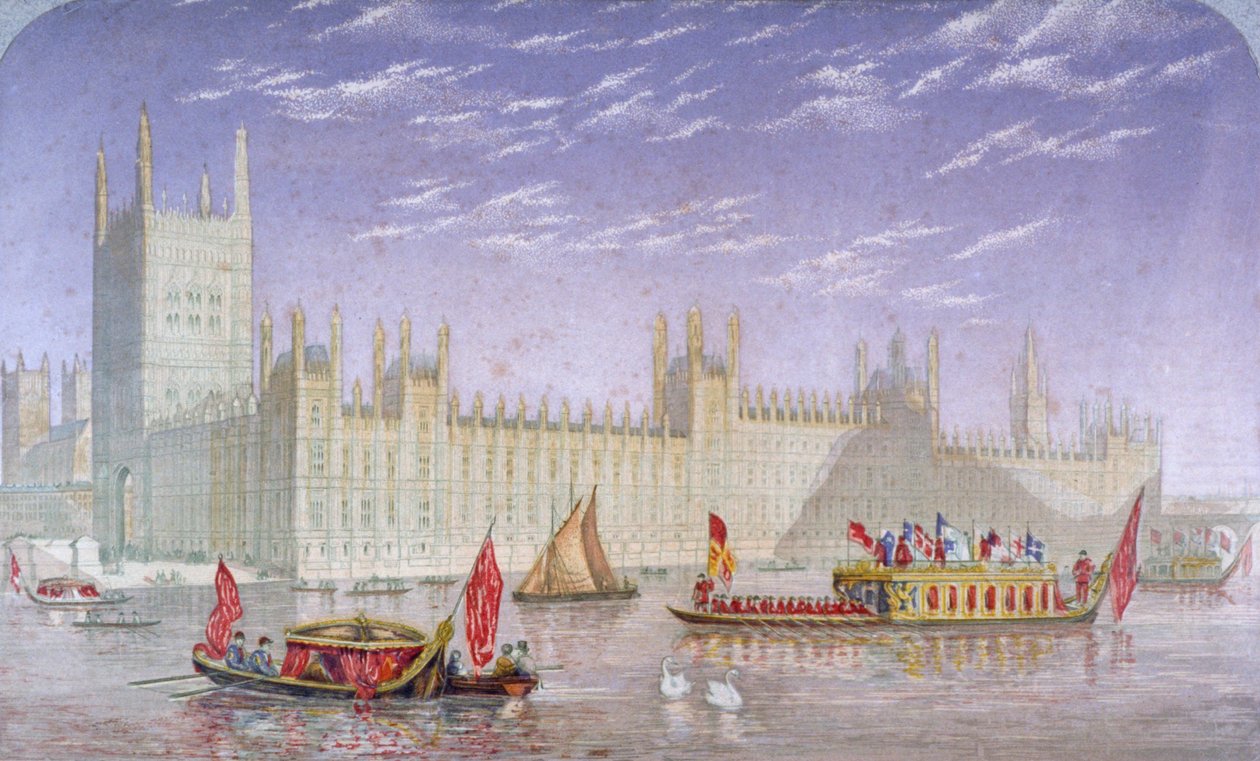 Westminsterský palác, Londýn, c1850 od Kronheim and Co