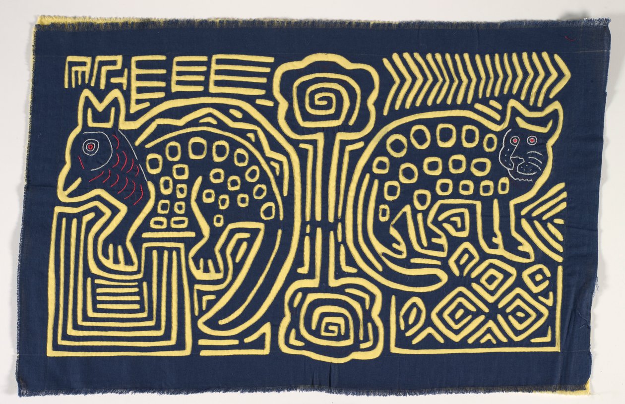 Shirt Panel (mola), cca 1950 (aplikovaná bavlna) od Kuna Indian Culture