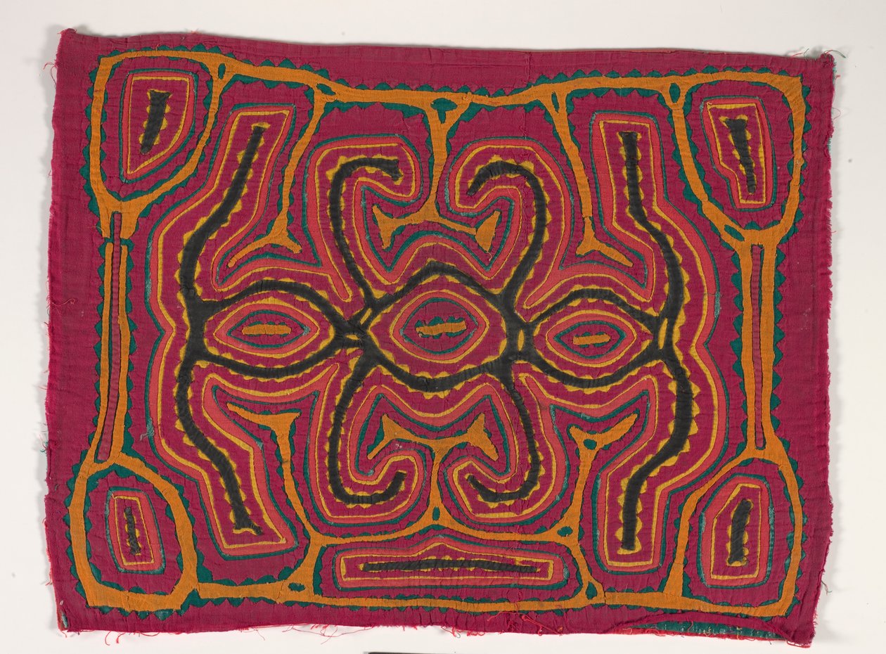Shirt Panel (mola), cca 1950 (aplikovaná bavlna) od Kuna Indian Culture