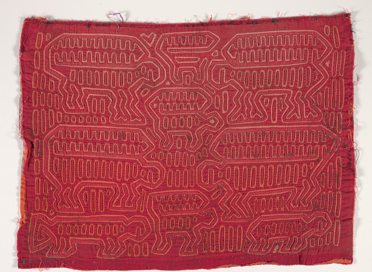 Shirt Panel (mola), cca 1950 (aplikovaná bavlna) od Kuna Indian Culture