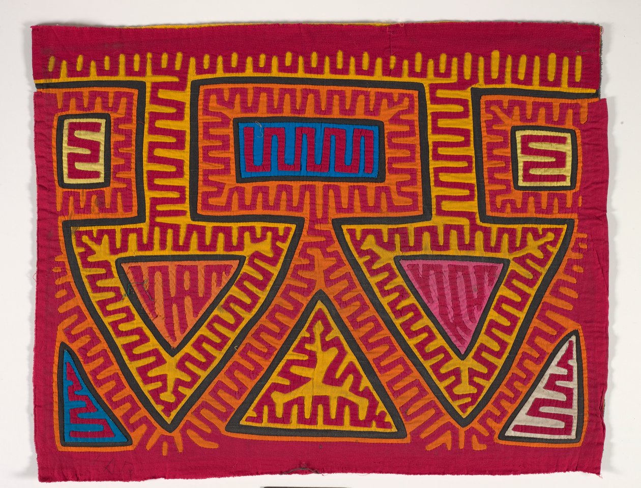 Shirt Panel (mola), cca 1950 (aplikovaná bavlna) od Kuna Indian Culture