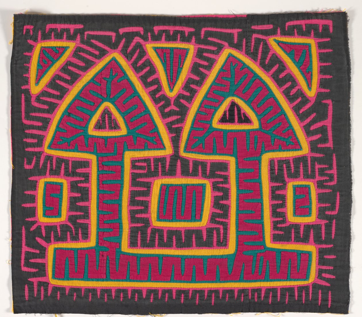 Panel košile (mola) (aplikovaná bavlna) od Kuna Indian Culture