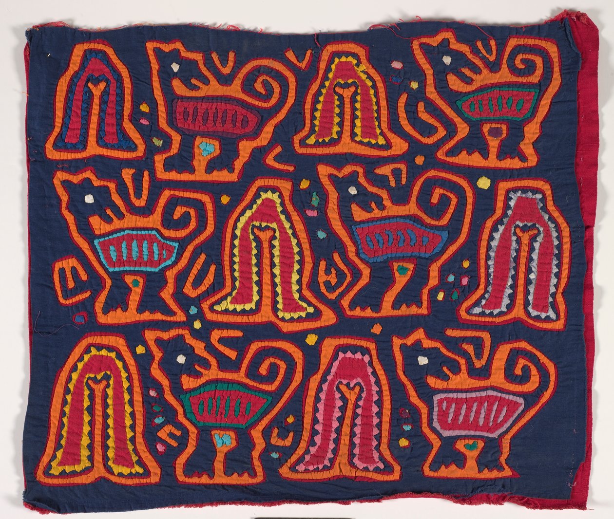 Panel košile (mola) (aplikovaná bavlna) od Kuna Indian Culture