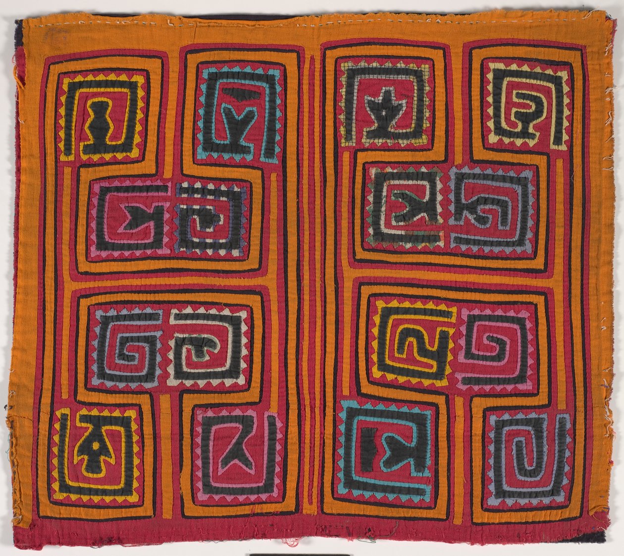 Panel košile (mola) (aplikovaná bavlna) od Kuna Indian Culture