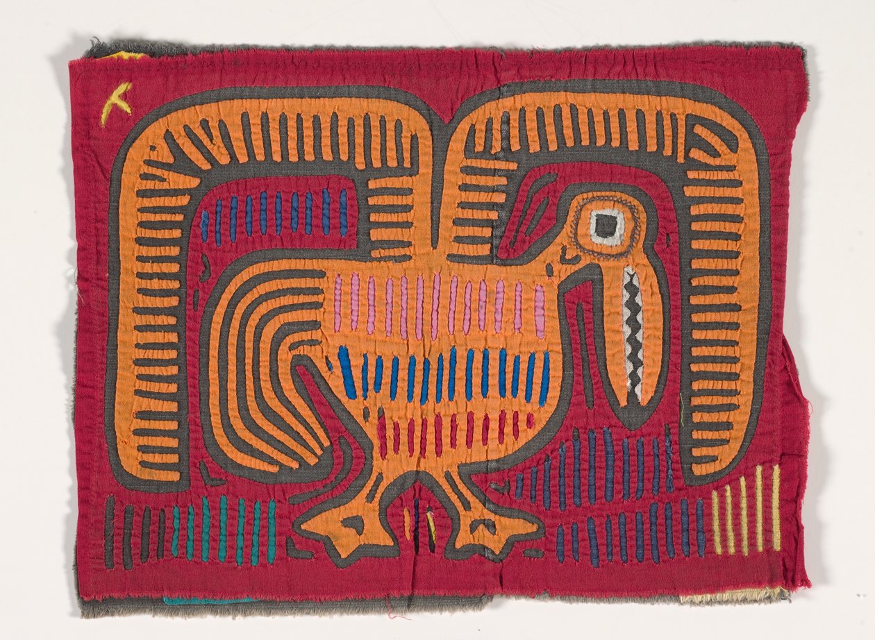 Panel košile (mola) (aplikovaná bavlna) od Kuna Indian Culture