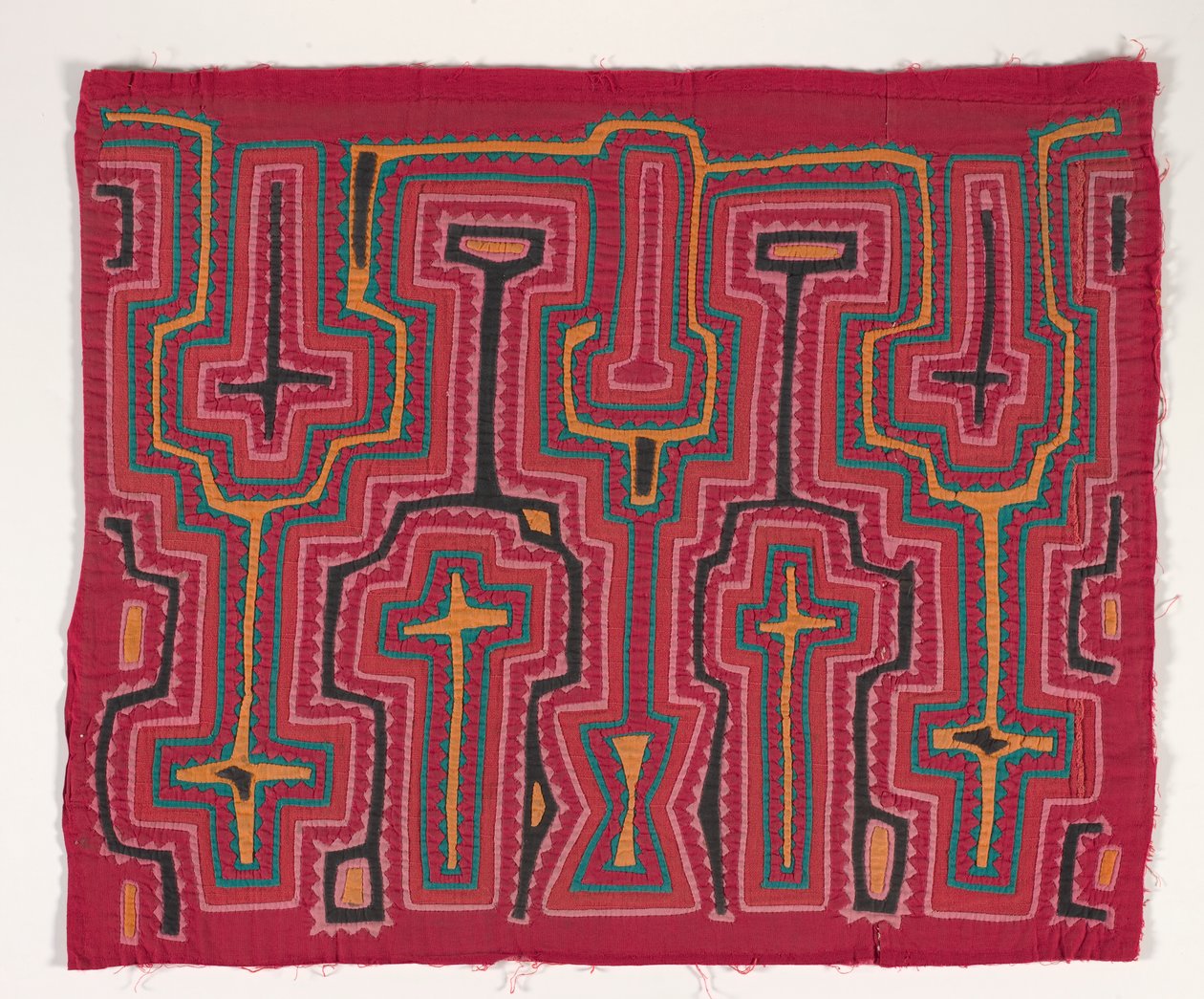 Panel košile (mola) (aplikovaná bavlna) od Kuna Indian Culture