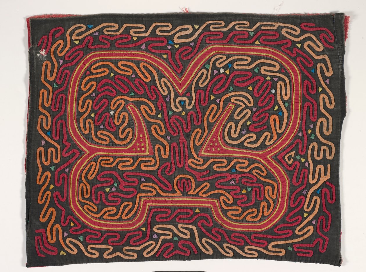 Panel košile (mola) (aplikovaná bavlna) od Kuna Indian Culture
