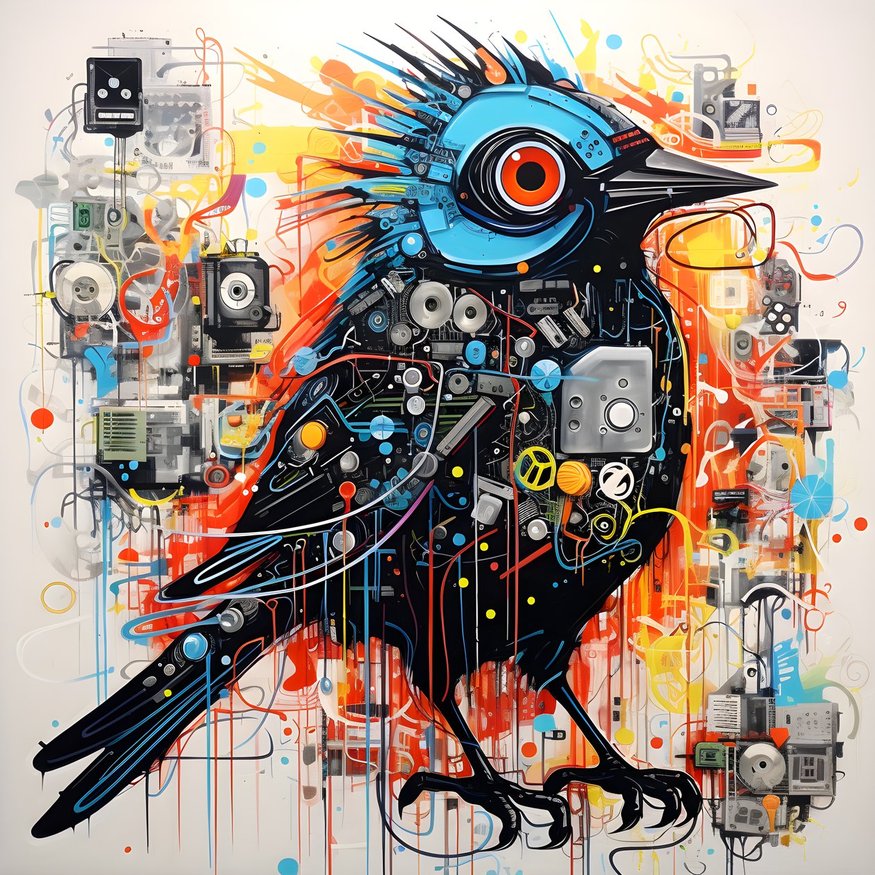 Graffiti Vogel 3 od Kurt Heppke