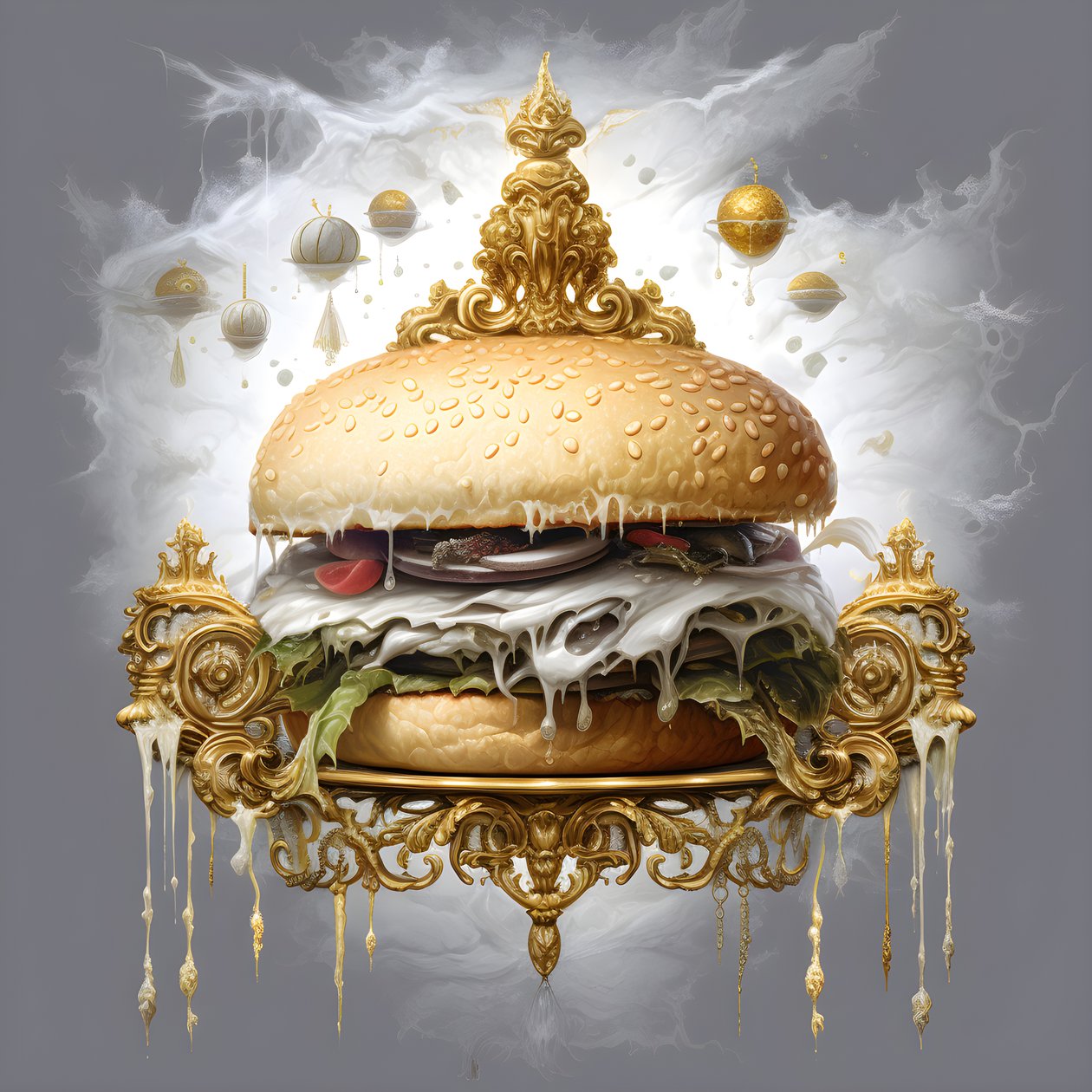 bílý mramorový burger 1 od Kurt Heppke