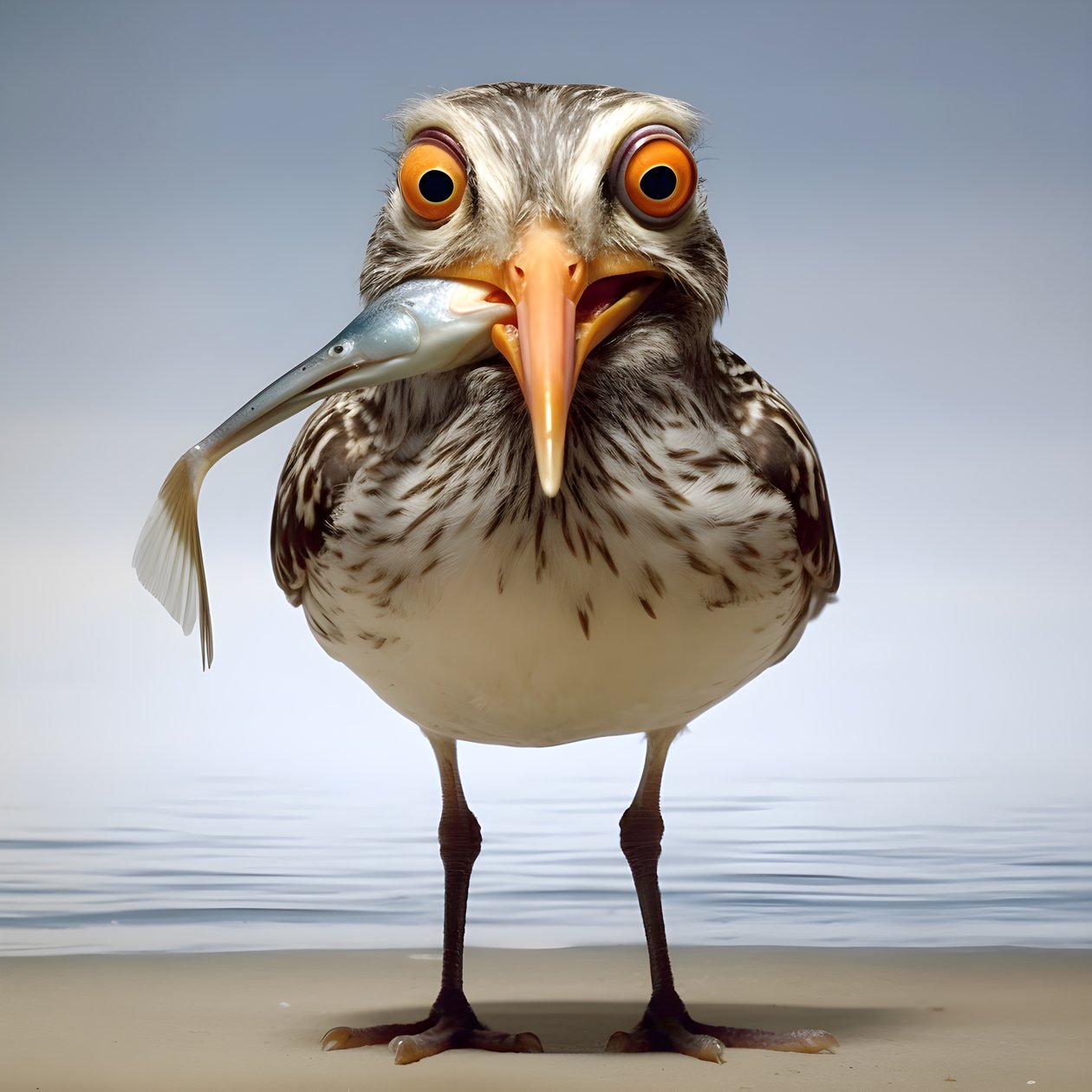 Sandpiper drží rybu 1 od Kurt Heppke