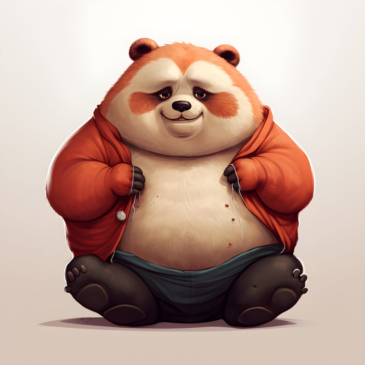 panda červená obézní lidské dítě 2 od Kurt Heppke