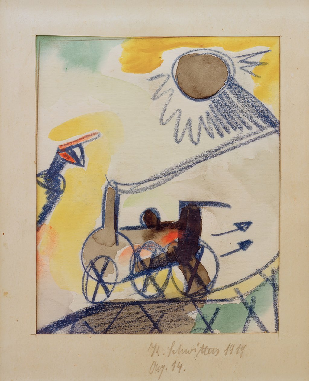 Aq. 14 (lokomotiva vzad) od Kurt Schwitters