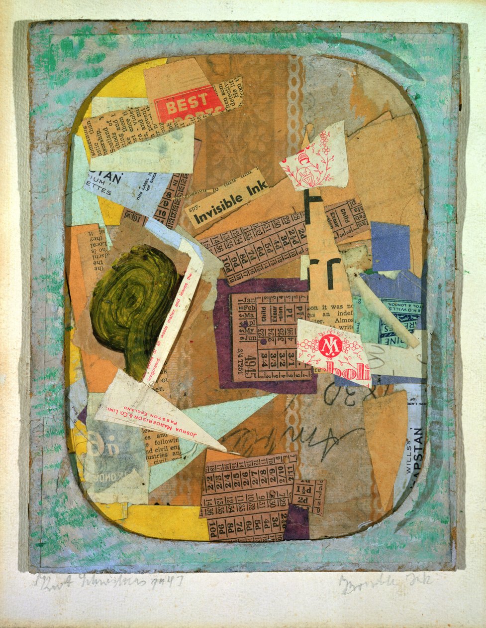 Neviditelný inkoust, 1947 od Kurt Schwitters