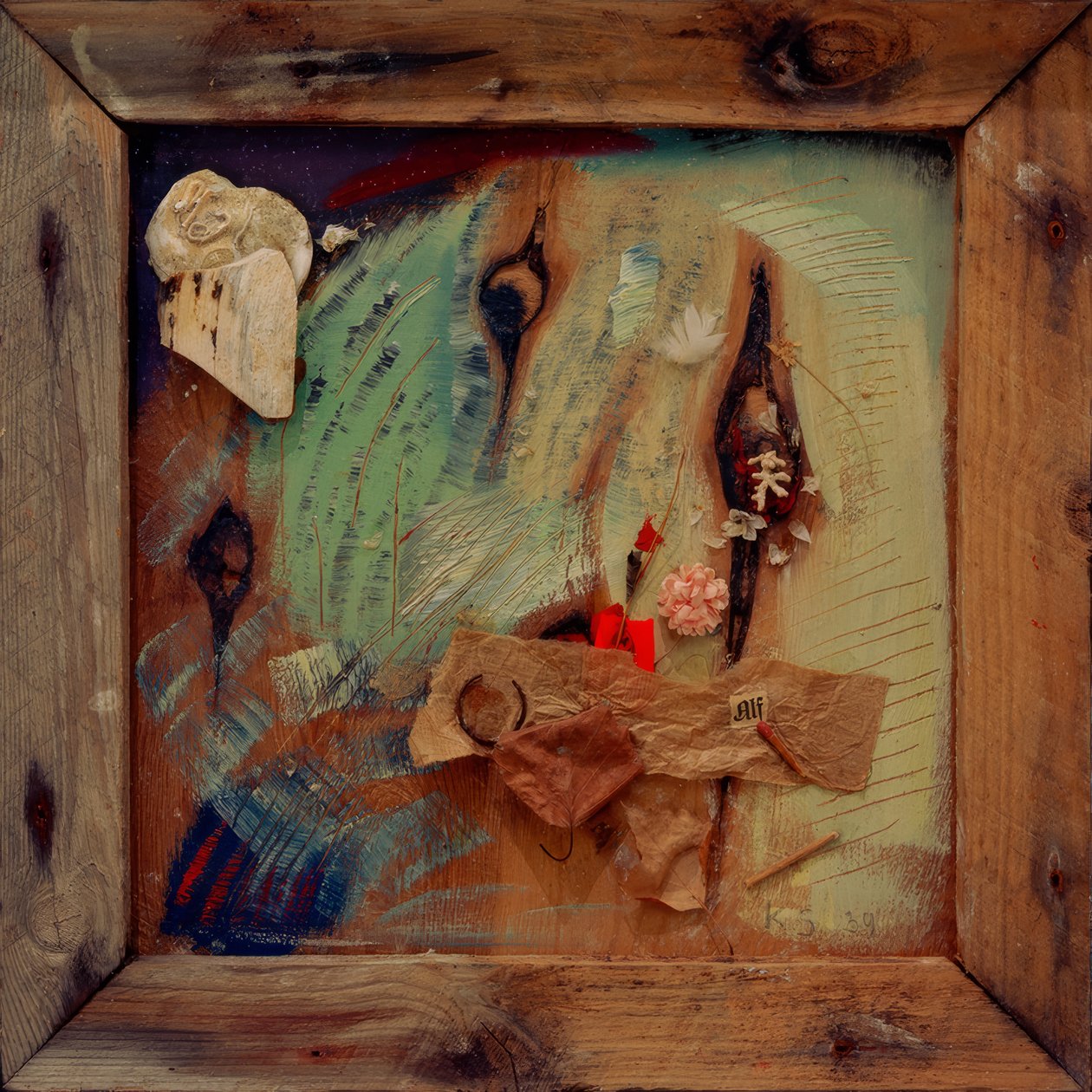 Merzbild s Alfem od Kurt Schwitters