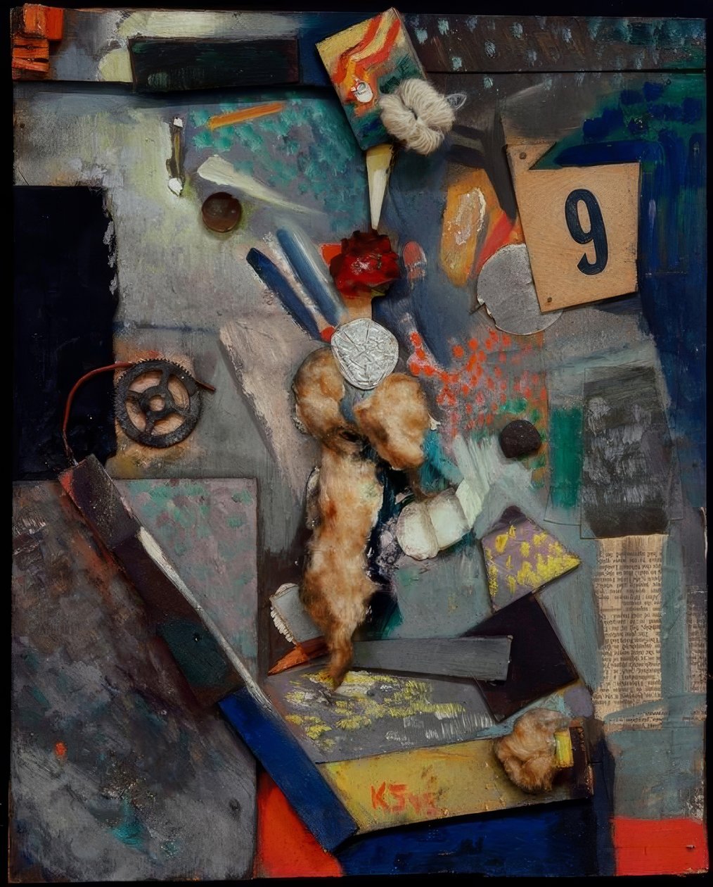 Bez názvu (Merzbild 9) od Kurt Schwitters