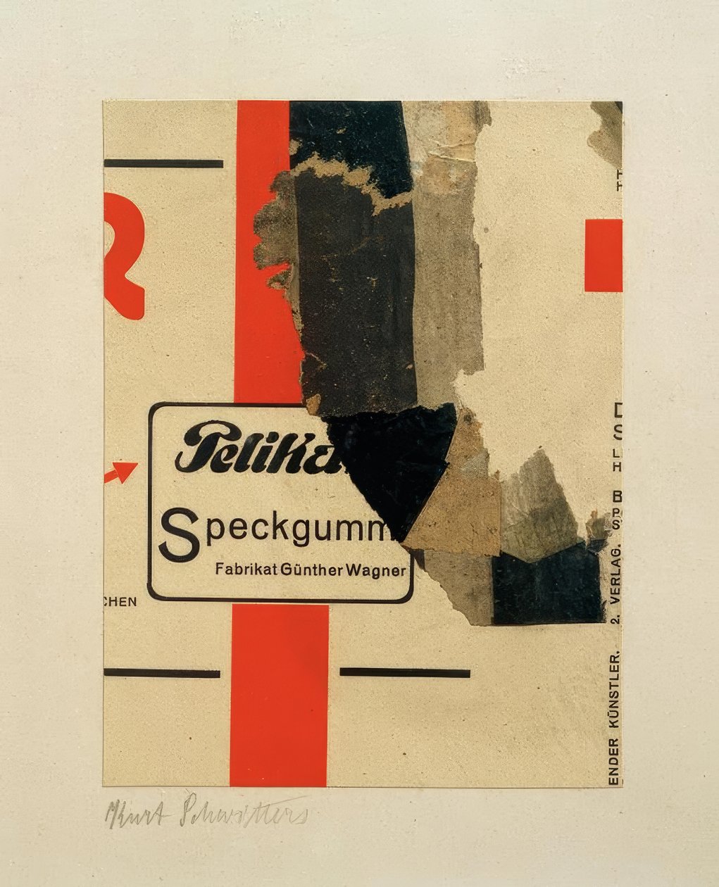 Bez názvu (Bacon Gum) od Kurt Schwitters