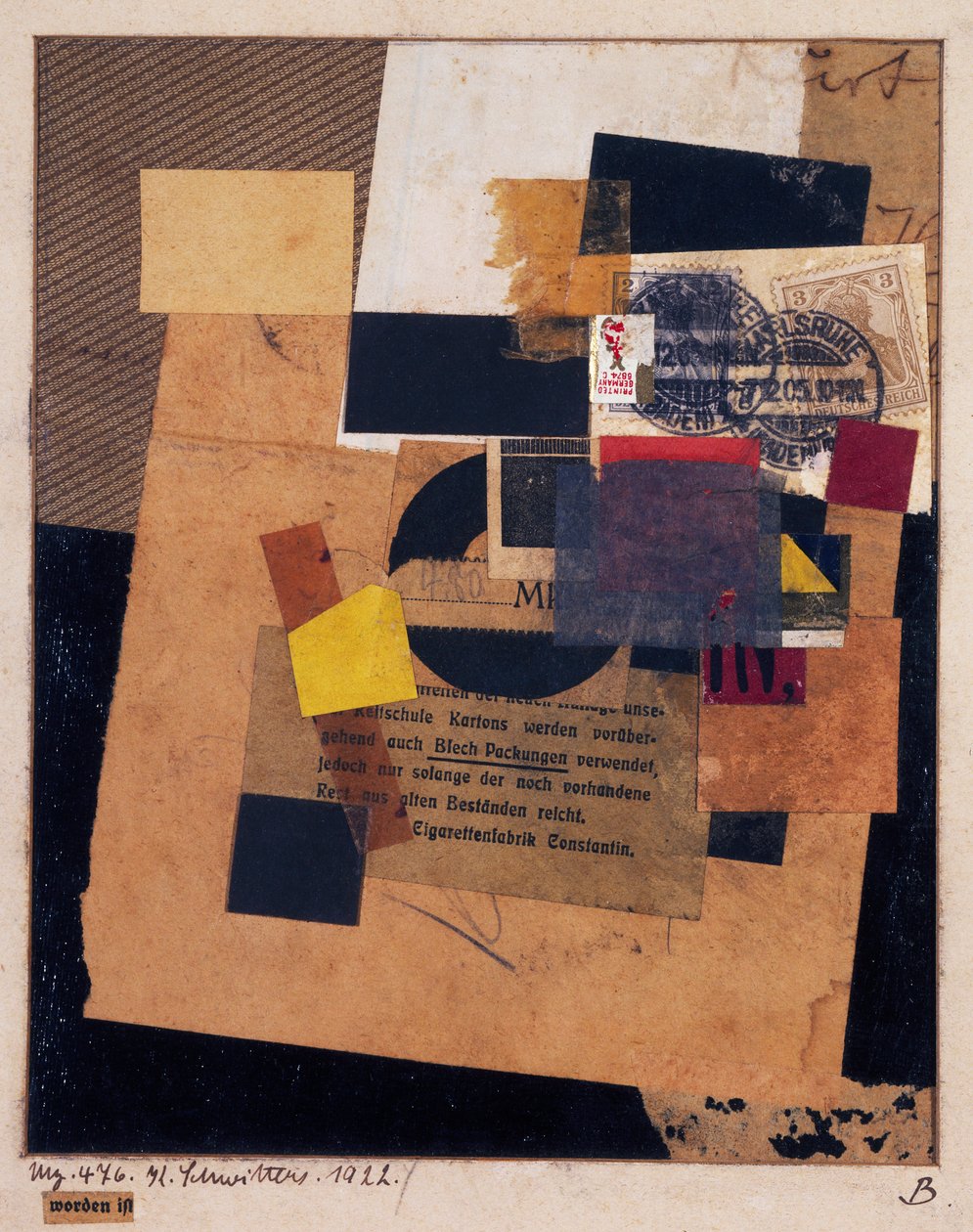 "Worden is" 1922 (koláž) od Kurt Schwitters