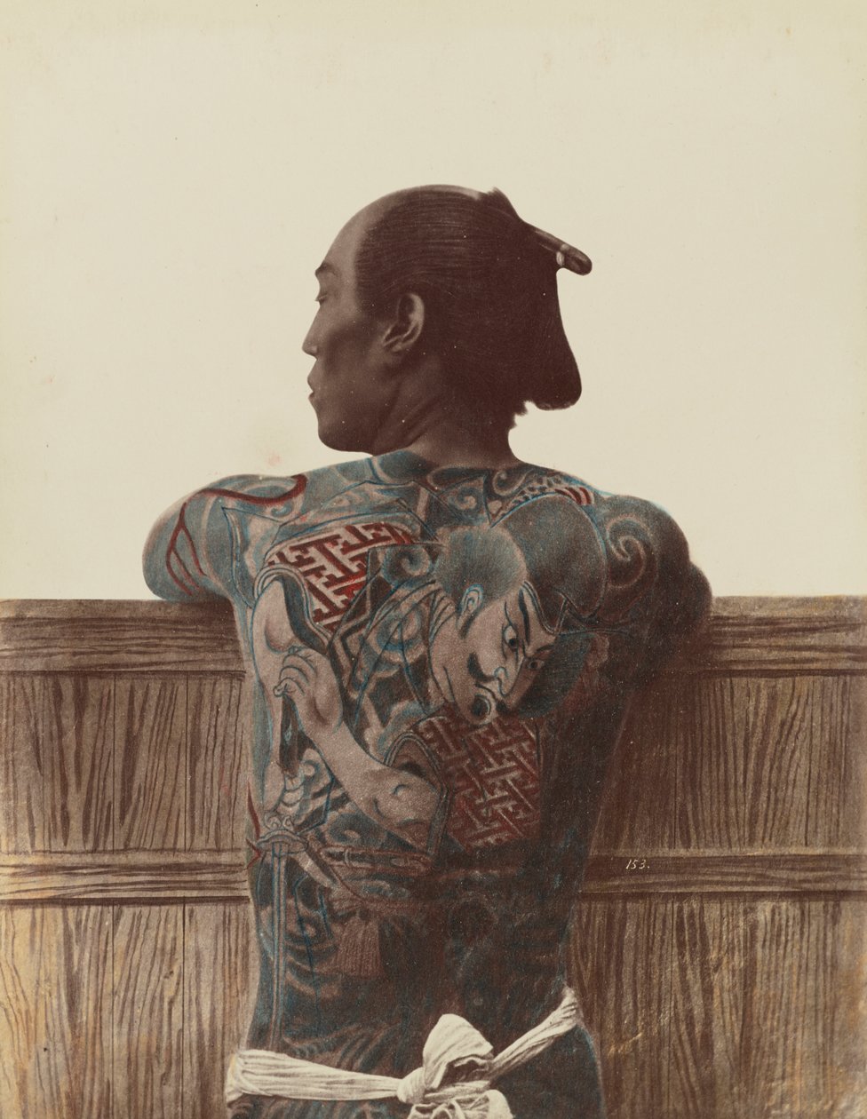 Japonské tetování, kolem roku 1880 od Kusakabe Kimbei