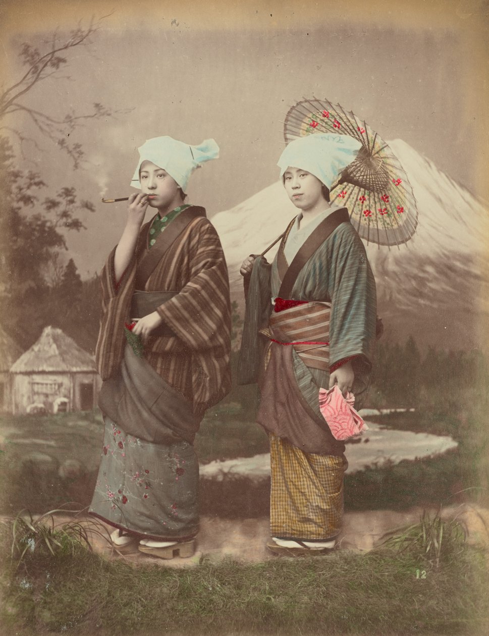 Japonští cestovatelé od Kusakabe Kimbei
