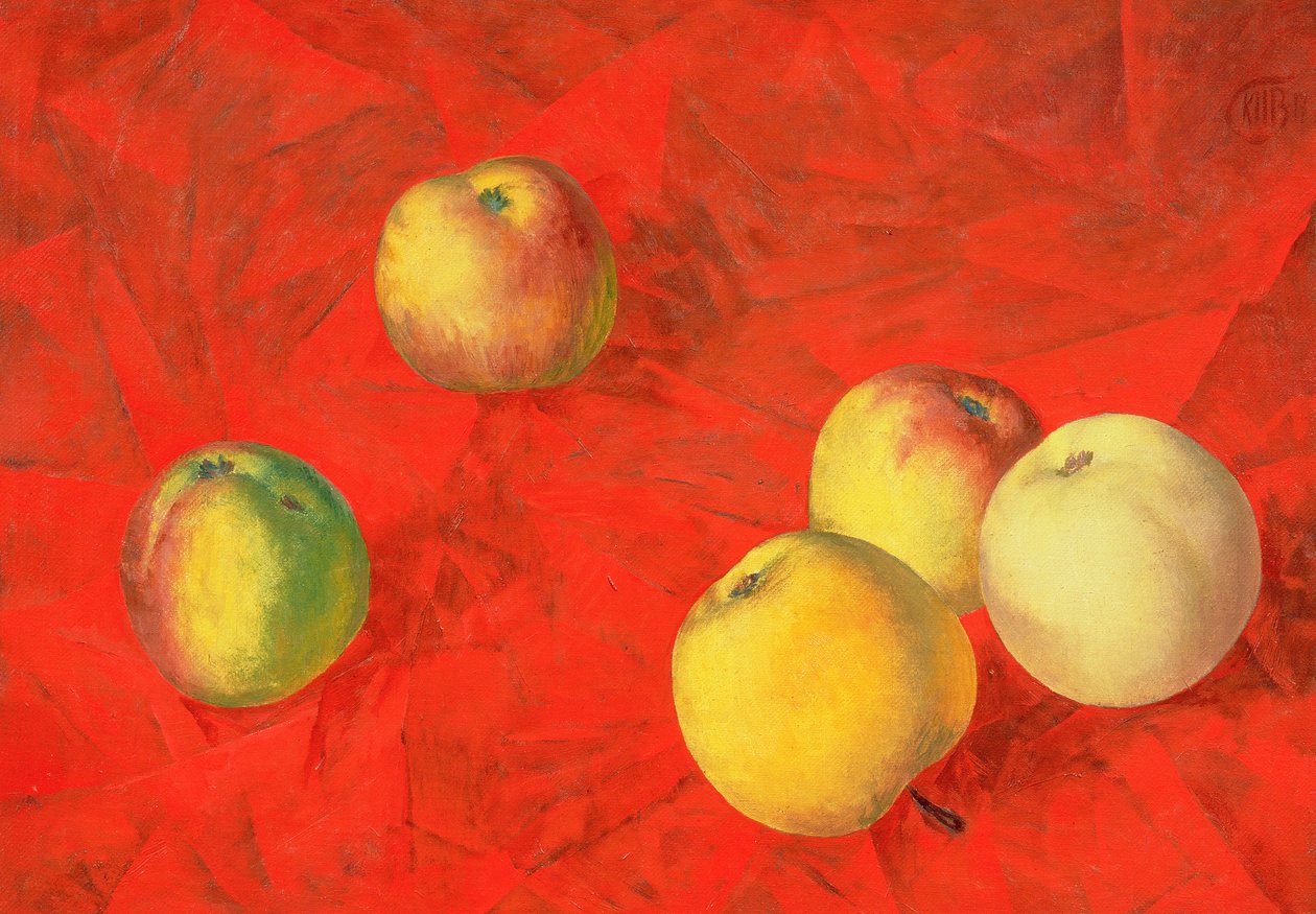 Jablka, 1917 od Kuzma Sergeevich Petrov Vodkin