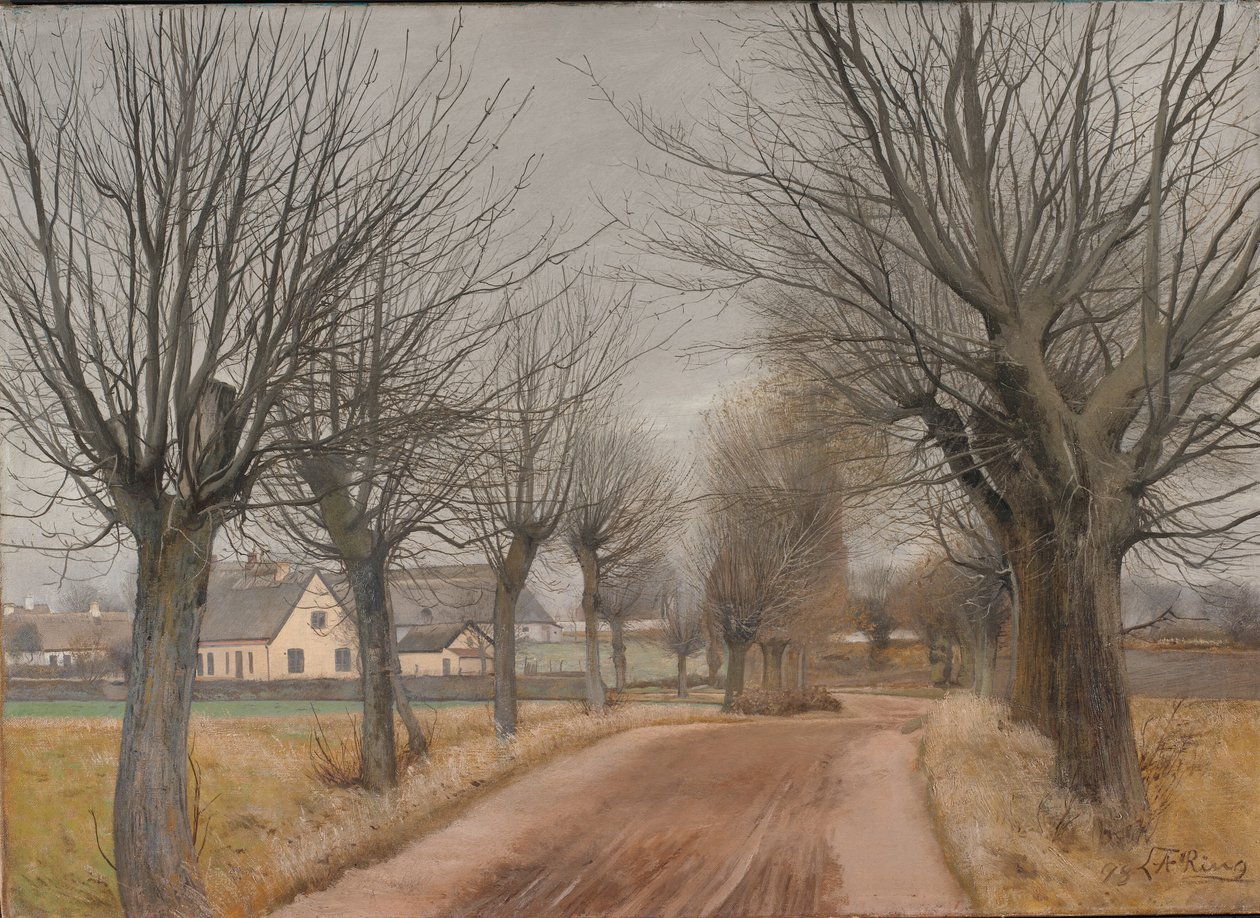 Silnice poblíž Vinderød, Zéland od Laurits Andersen Ring