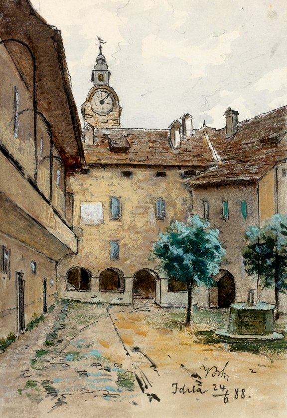 Idrija-zámecký dvůr od Ladislav Benesch