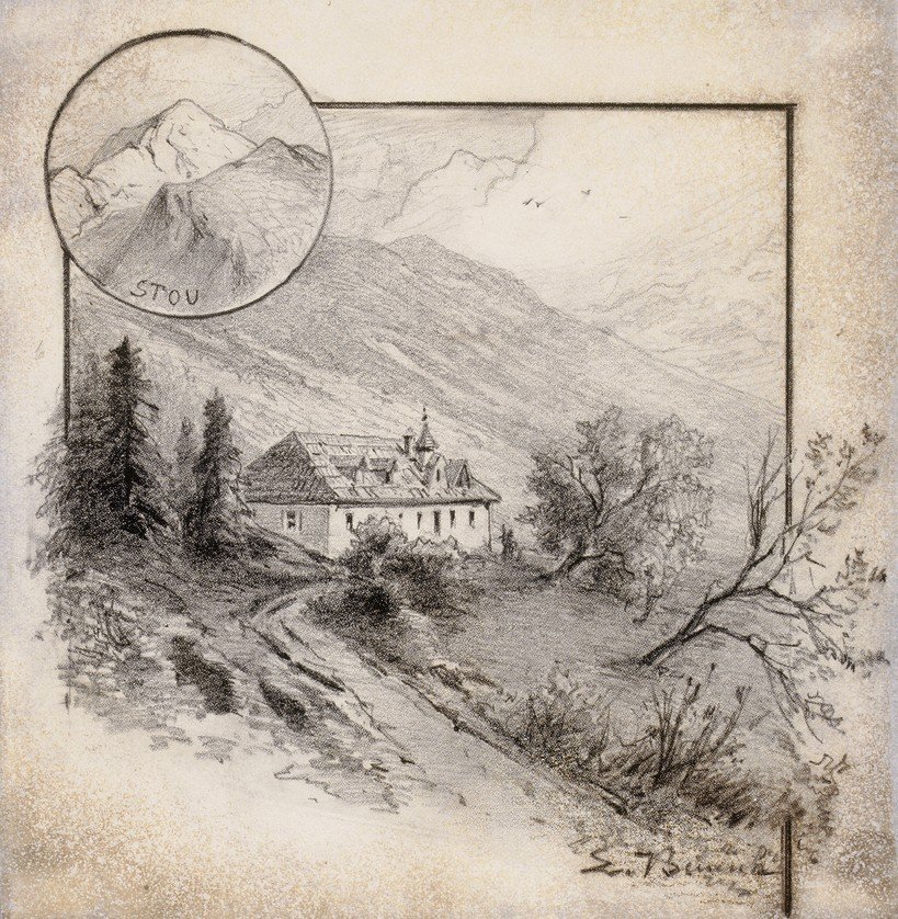 Valvasorova chata pod Stolomnem od Ladislav Benesch